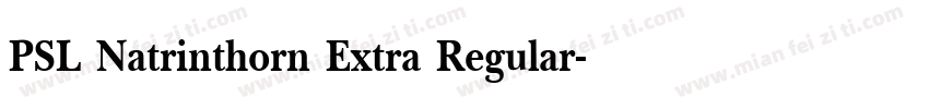 PSL Natrinthorn Extra Regular字体转换